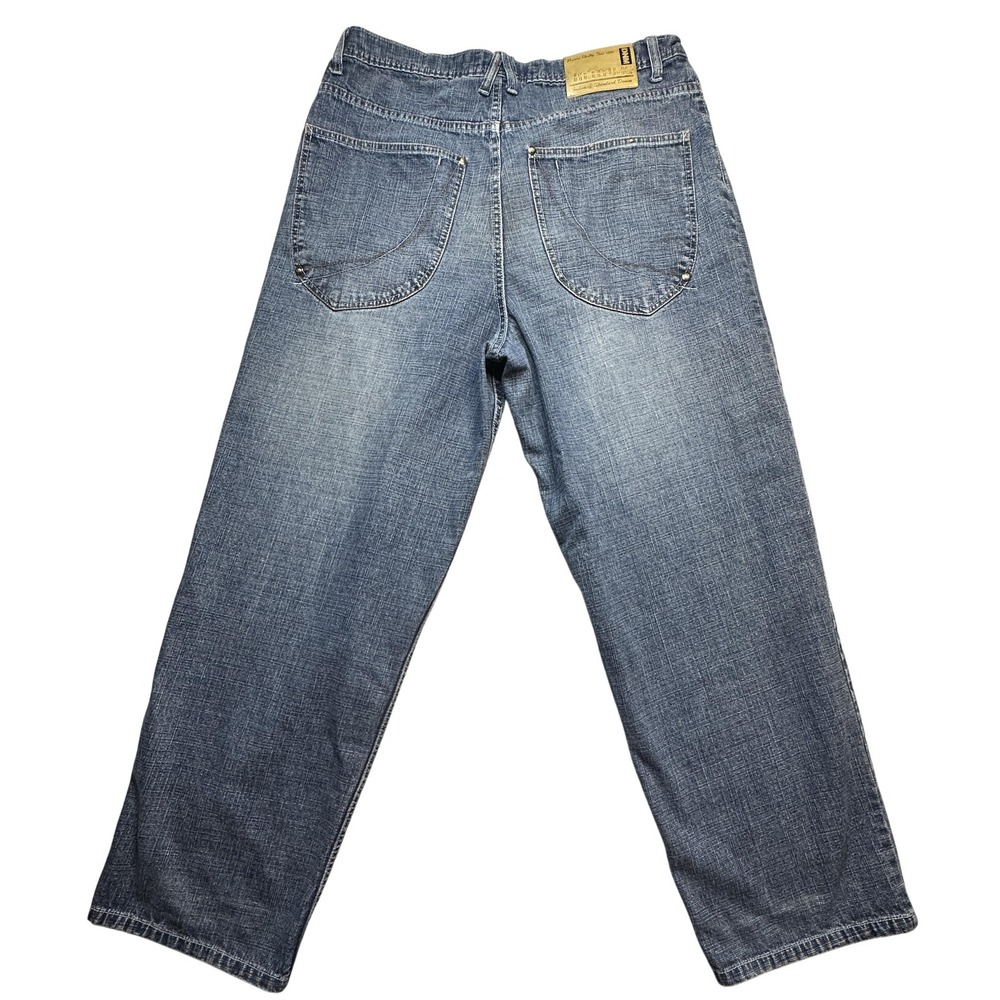 Attitude Jeans Mens 38x32(36x30) Blue Denim Relaxed Fit Straight Leg Medium Wash